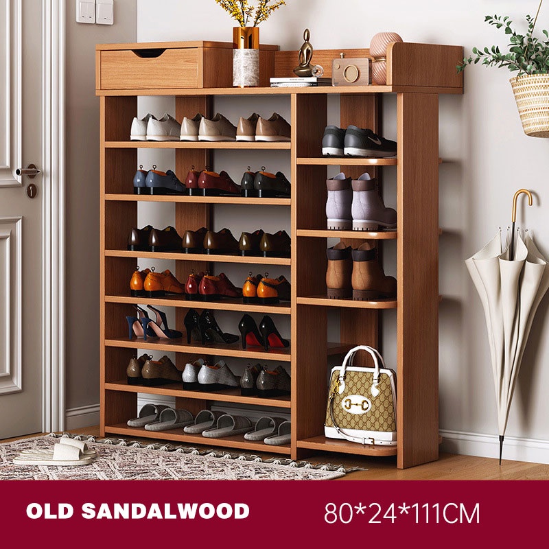 Bewell Shoes Wooden Shoe Rack Shoe Storage Box Organisers Shelf