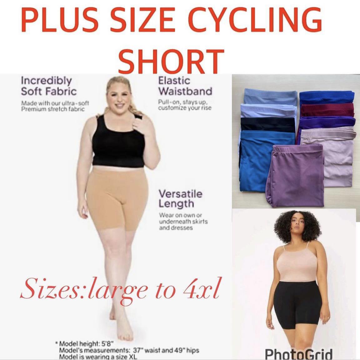 Plus size hot sale cycling shorts