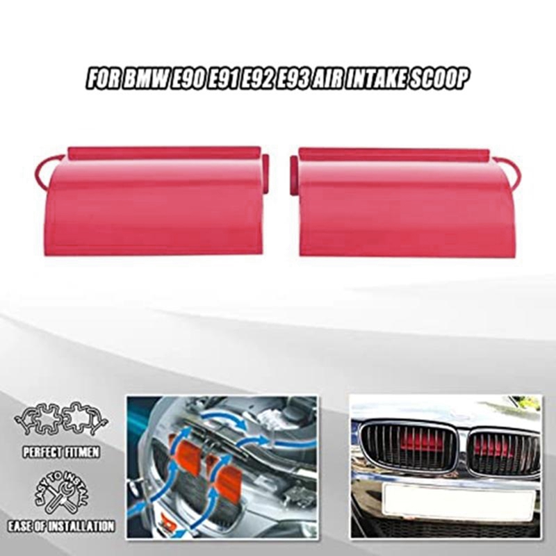 1 Pair Air Intake Scoop Car Dynamic Air Scoops for BMW E90 91 E92 E93 E84 M3 Black