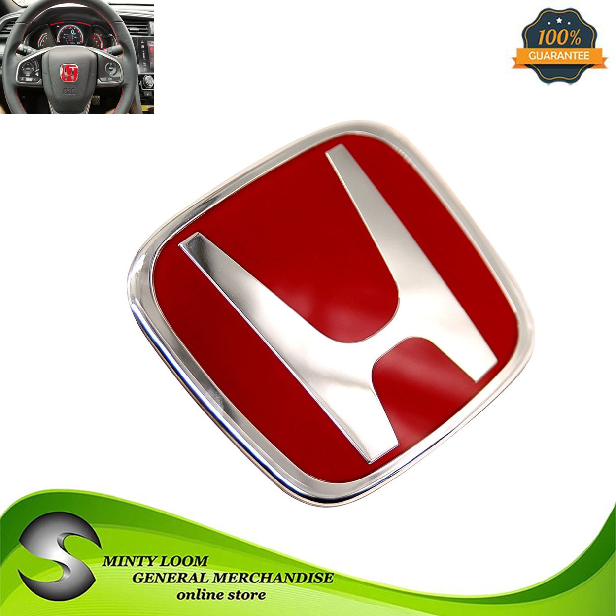 Steering Wheel Emblem Sticker HONDA Logo Silver Letter Lazada PH