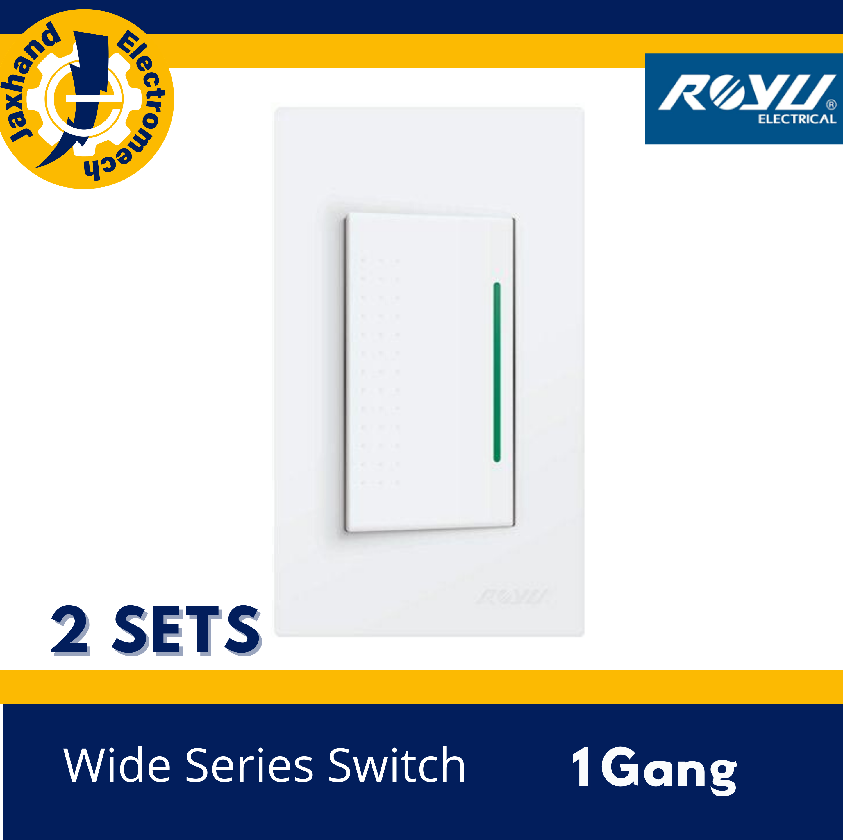 2 Sets Royu Wide Series 1 Gang Switch with Reflector 250V 10A Lazada PH