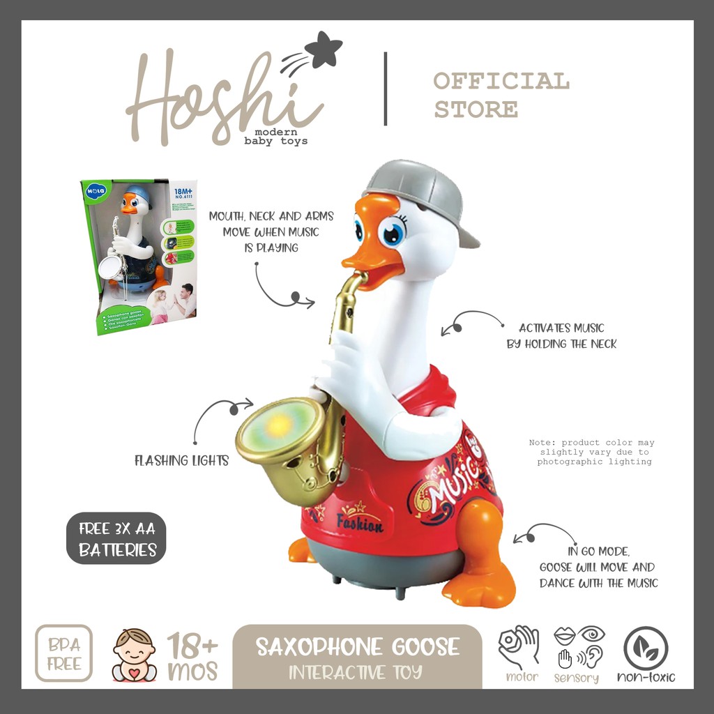 "Saxophone Goose" Educational Interactive Musical Toy for Boy & Girl Motor & Sensory Skills