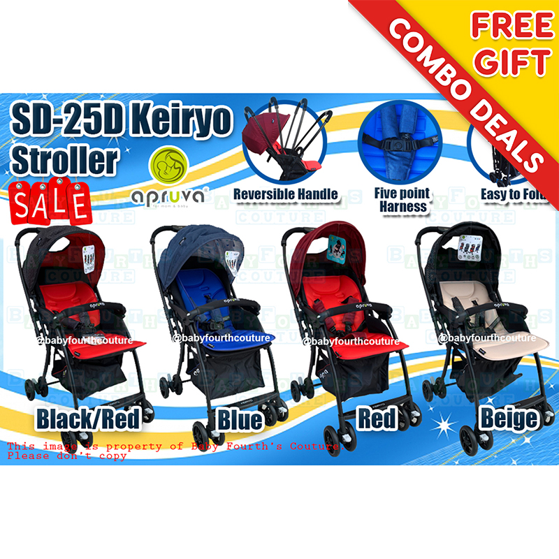 apruva stroller red