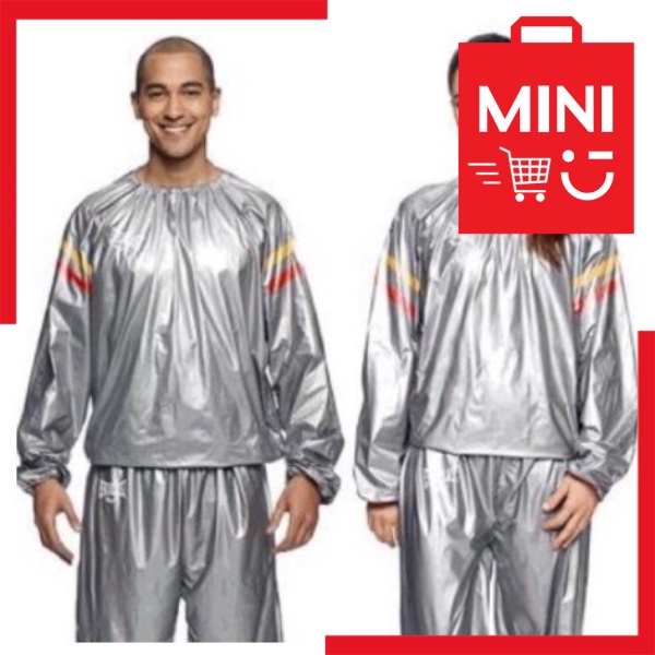 【MINI】Gray Sauna Suit Exercise Jacket Sweat Long sleeves Dumbbel Gym