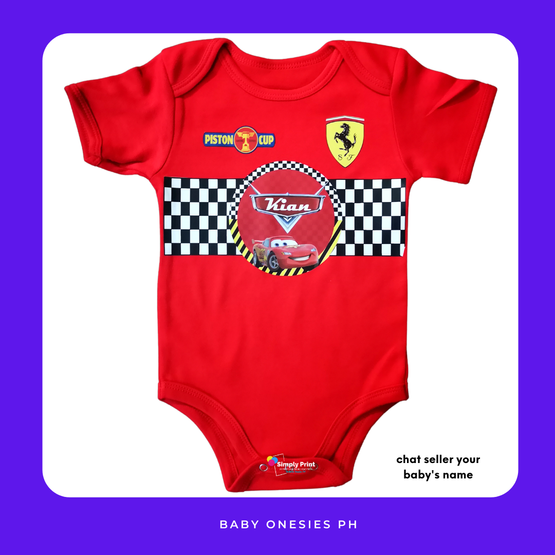 Cars Lightning McQueen Baby Onesie 012 months Cotton Bodysuit Sports