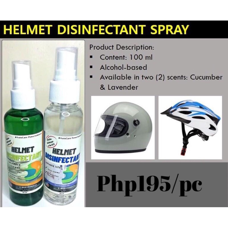 HELMET DISINFECTANT SPRAY 100ml by EML Auto Care Supplies Lazada PH