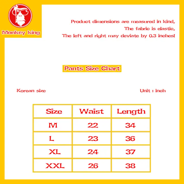 size xl pants in inches