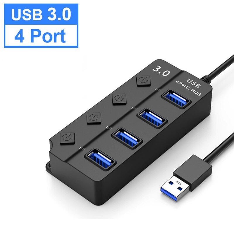 Usb Port Extension Usb Hub 4 7 Ports 3.0 High Speed With Switch Usb 