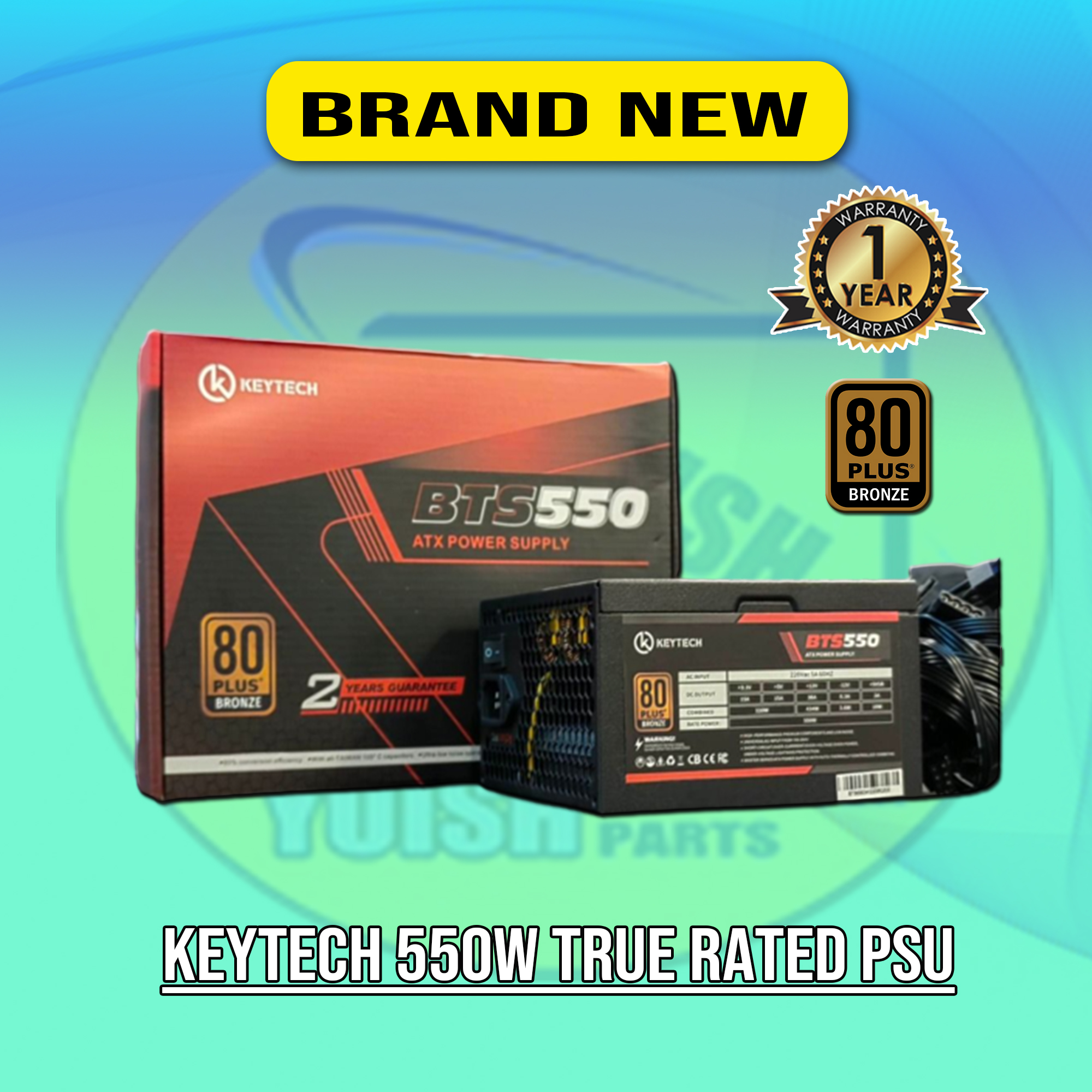 KEYTECH TRUE RATED POWER SUPPLY 80 PLUS BRONZE Lazada PH