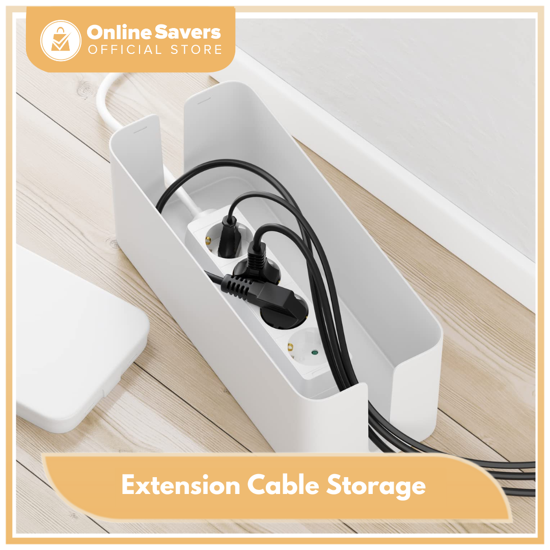 Onlinesavers Extension Cable Storage Organizer Management Box (White