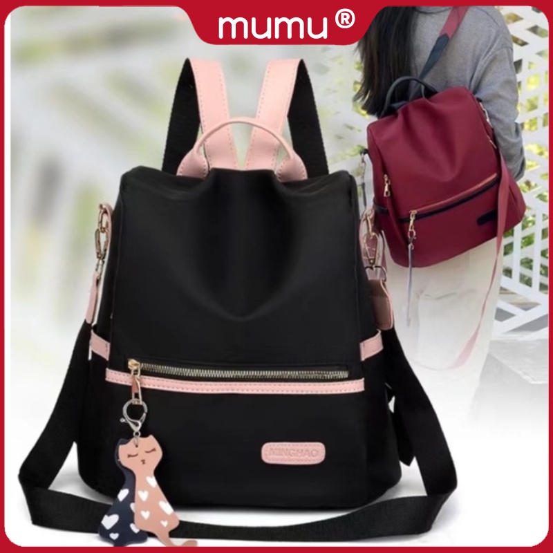 Kay kulekshun - Mumu Ladies Bag Pack Korean Bags Women School good quality  Price: 279 only Color Onhand: Black