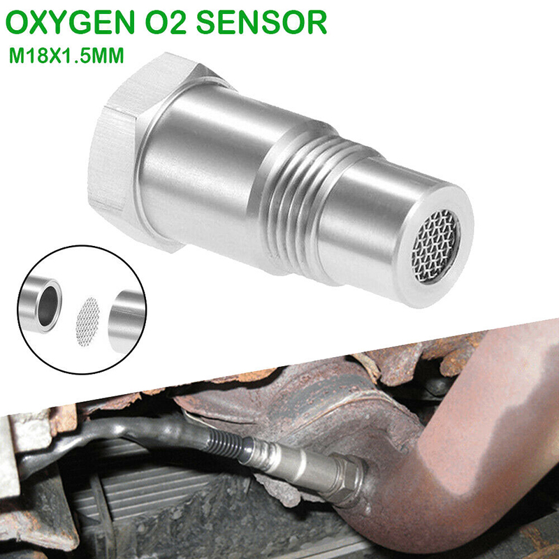 เซนเซอร์ออกซิเจนO2สำหรับรถยนต์,อะแดปเตอร์ตัวกำจัดไฟเครื่องยนต์ตรวจสอบCELขนาดM18X1.5mm