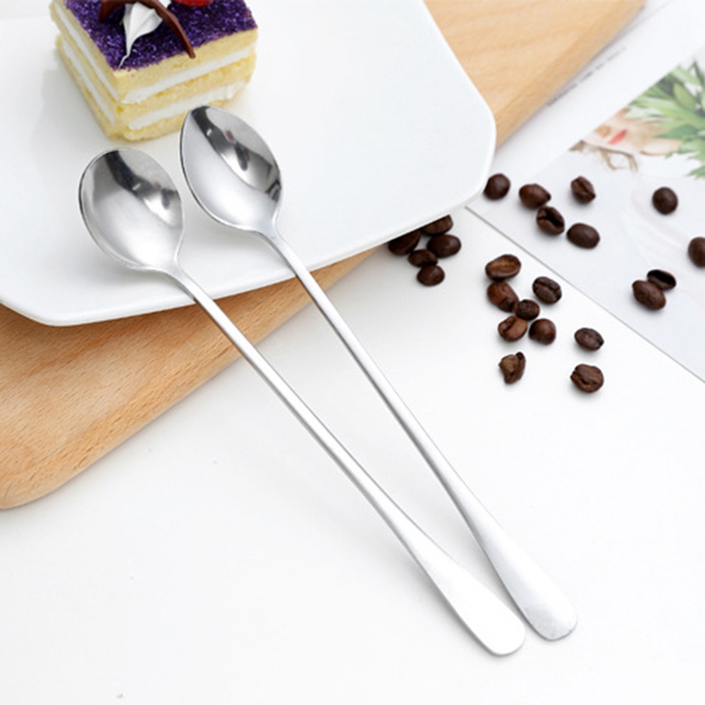 PIUJ เหล็กสแตนเลสสำหรับ Picnic Drinkware ขนมอุปกรณ์ห้องครัวช้อนชาโต๊ะอาหารช้อนกาแฟ