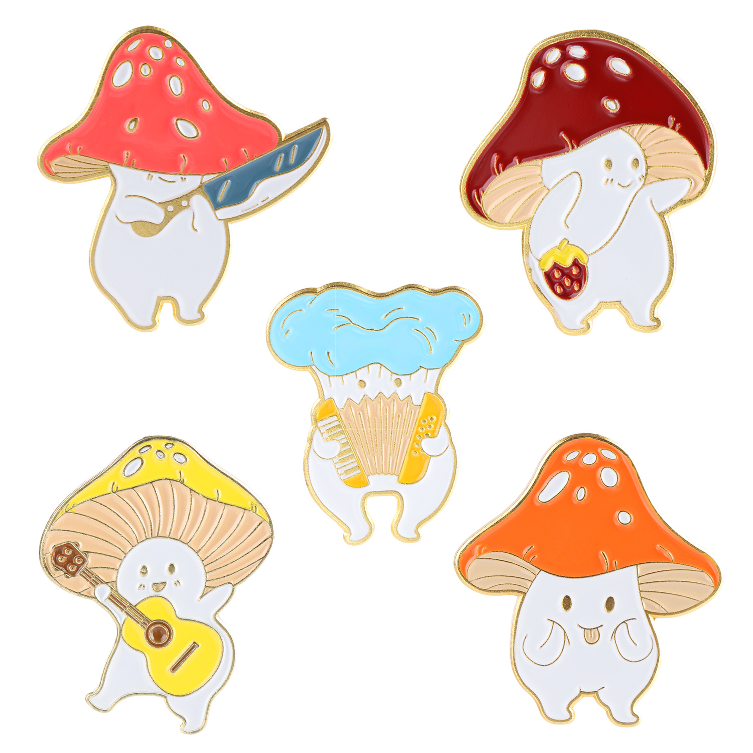 YIJIAN1984918 Brooches Mushroom Funny Cloths Button Cartoon Enamel Pin Hats Backpack DIY Decoration