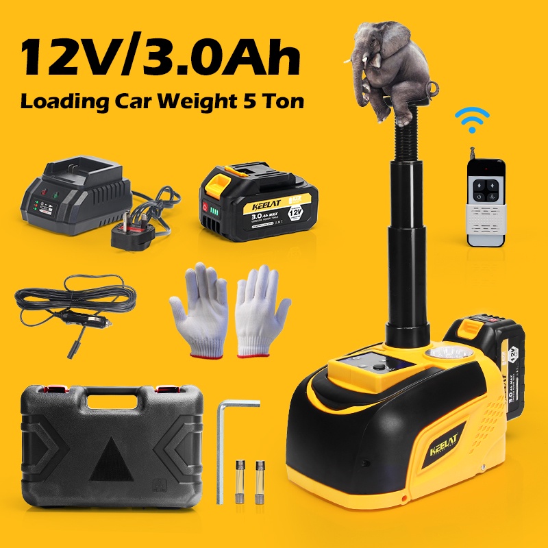 Keelat Electric Car Jack 12V 5 Ton Cordless Car Jack Battery Electric