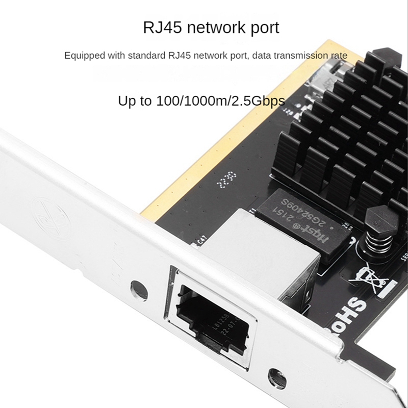 2.5Gbps Gigabit Network Adapter PCI-E 2.5G Network Card RJ45 LAN Controller Card RTL8125B Chip Network Card