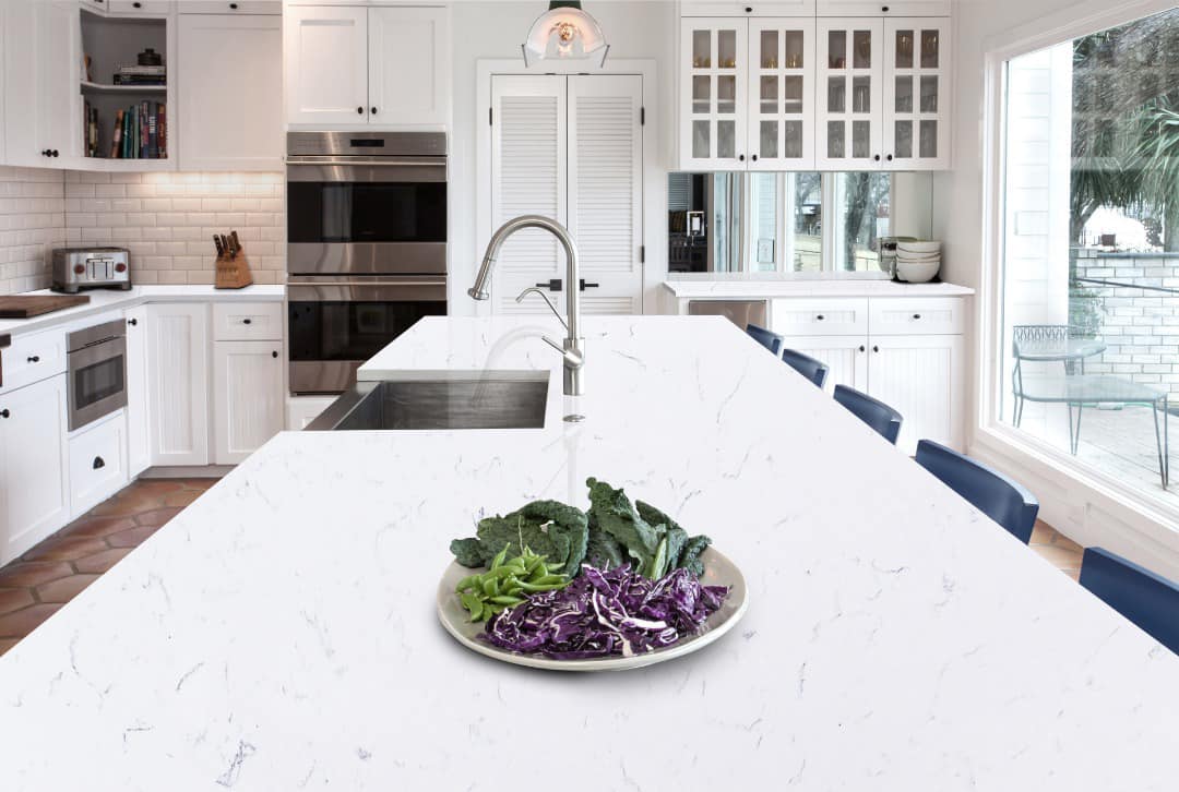 Quartz Countertop Carrara White 750*2440*15mm