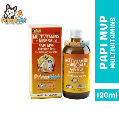 Papi MVP Multivitamins Syrup for Pets - Vanilla Flavor - 120ml