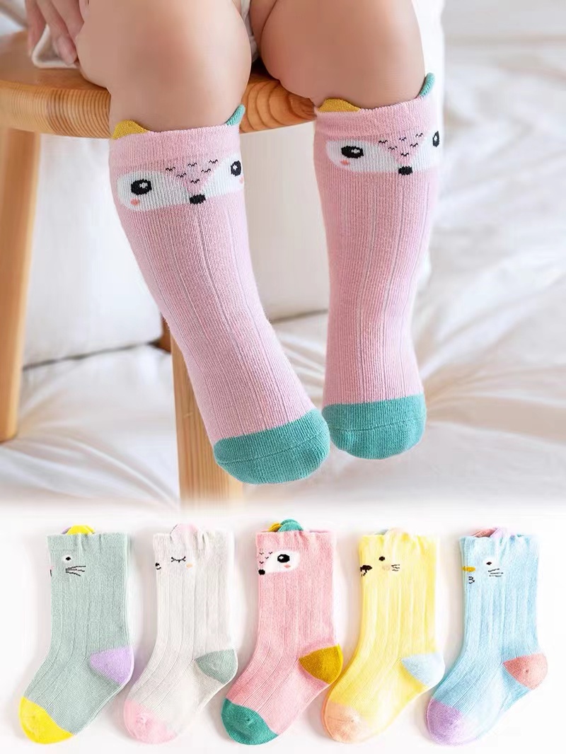 Coolbi Kids Random Design Baby High Stockings Tube Socks Medyas Pambata ...