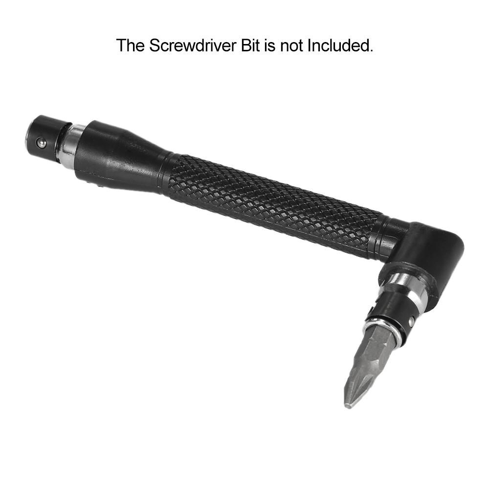 NANWEI L-shaped Angle Head Socket Wrench 1/4 In-ch Screwdriver Bits Holder Double-head Screwdriver