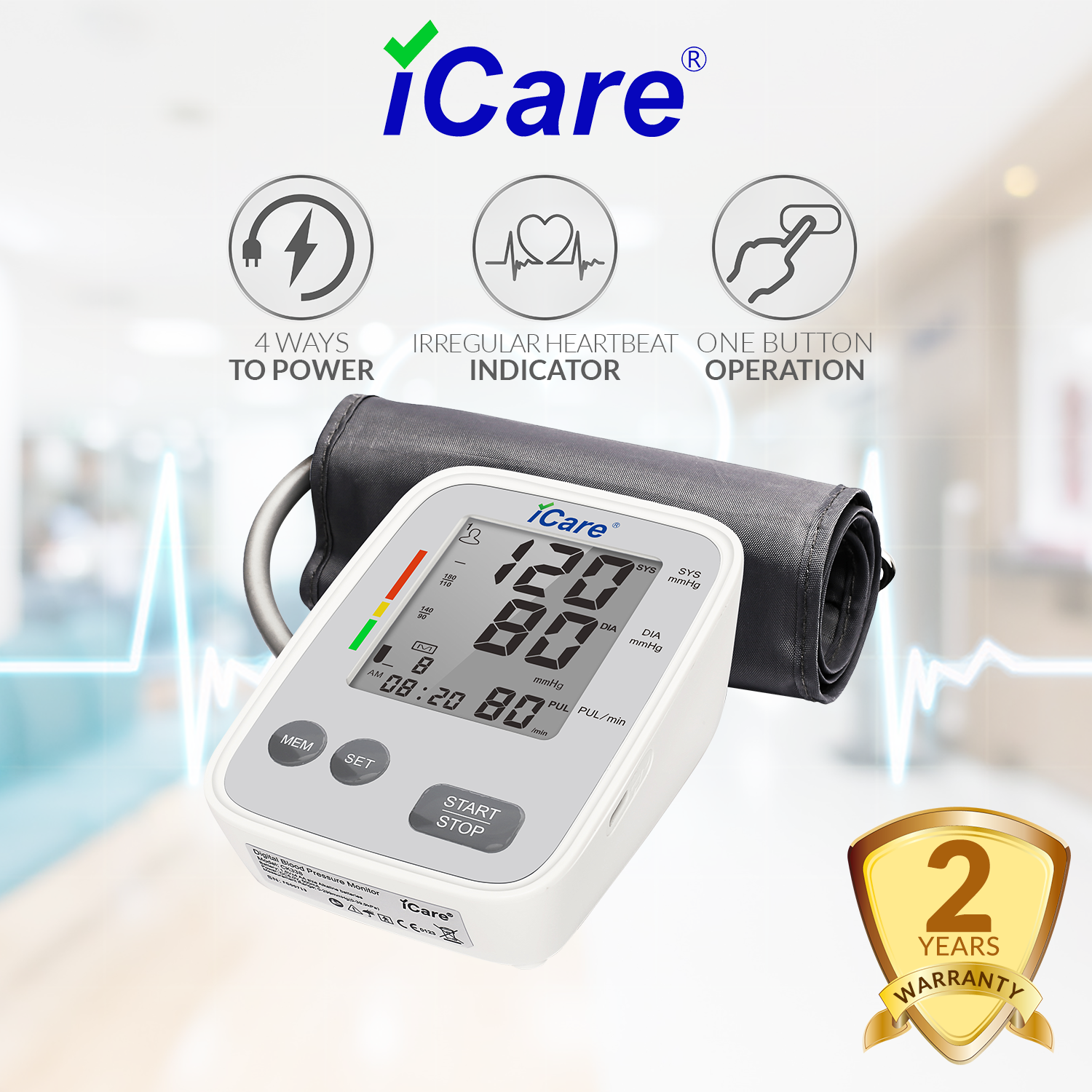 iCare®CK338 Automatic Blood Pressure Monitor Lazada PH