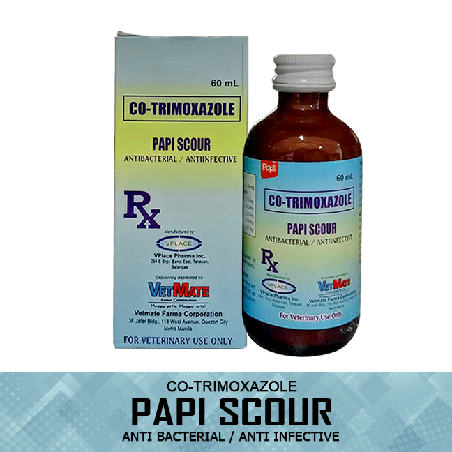 Papi Scour Anti Bacterial and Anti Infective Co Trimoxazole 60mL