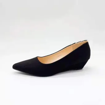wedge heel shoes black