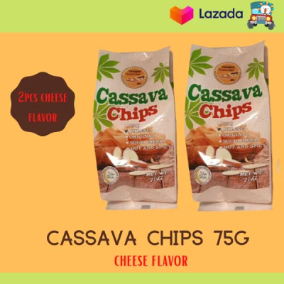 2 Pcs Cassava Chips Cheese Flavor 75g | Healthy Snack for the Family | Cassava Chips from Zamboanga | Local Chips from Philippines | Local Healthy Chips | Healthy Cassava Chips