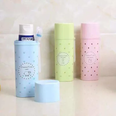 V&S Toothbrush Case Cover Toothpaste Holder Storage Orangizer Box Cup ( Random Color )