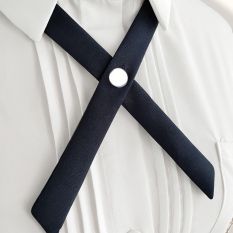 Momore Tốt Nghiệp Thanh Lịch Dễ Thương màu trơn Cưới Cho Các Trường Học Trang Phục Cho Phụ Nữ Cho Nam Giới nơ ruy băng Áo Sơ Mi Phụ Kiện Chéo dây nơ Cravat Cà Vạt Jk dây nơ
