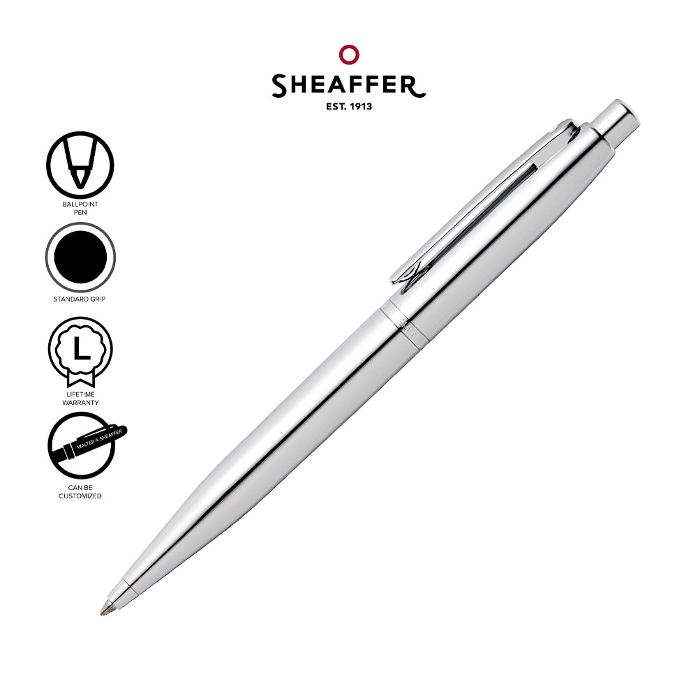 Sheaffer VFM Chrome Ballpoint Pen SE2942151 Medium Thickness