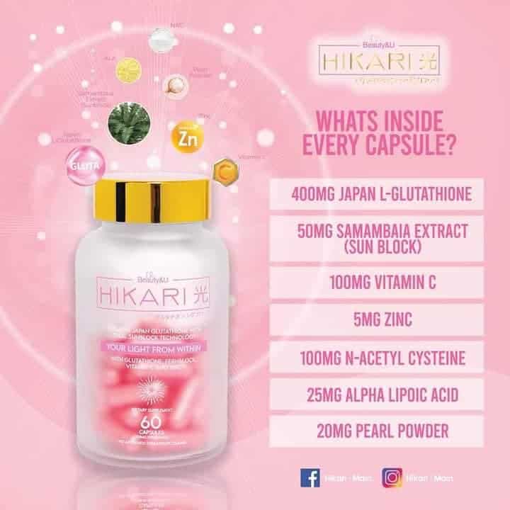 ORIGINAL HIKARI Ultra and HIKARI Slim Premium Glutathione (60 Capsules) Hikari Slim Fat Burner Appetite Suppressant 60 Capsules Garcinia Cambogia L-Carnitine - Lazada