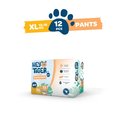 HEY TIGER Pants XL (13-18 kg) Convenience Pack - 12 pcs - Diaper Pants