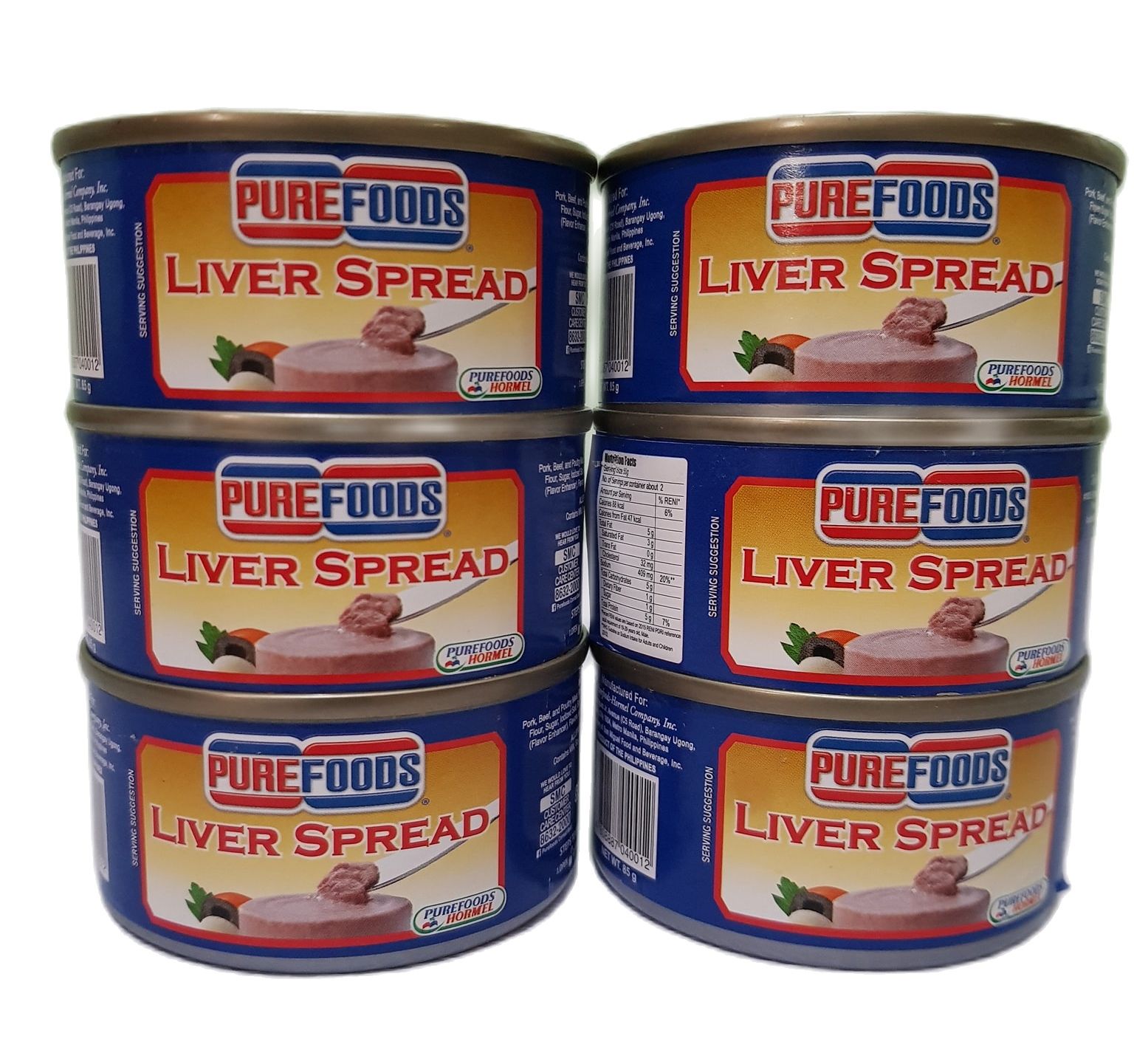 Purefoods Brand Liver Spread (pack of 6 cans x 85 grams) | Lazada PH