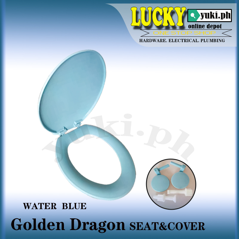 GOLDEN DRAGON TOILET SEAT & COVER WHITE/AQUAMARINE(GREEN)/ANTIQUE(CREAM
