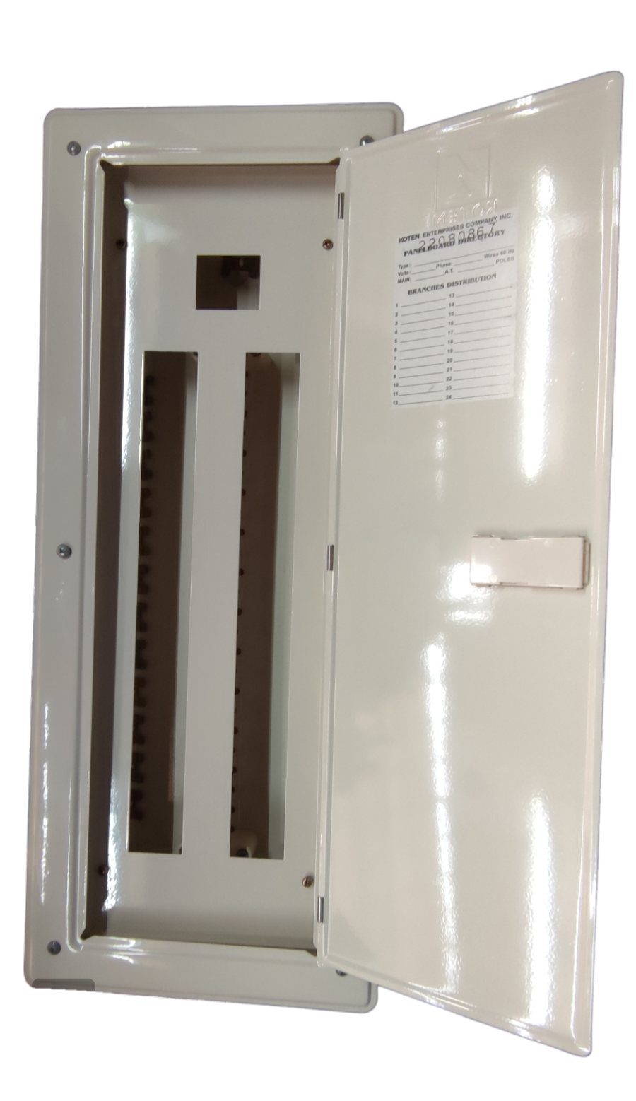 Panel Board for Miniature Circuit Breaker 24 Branches 2 Pole Main for