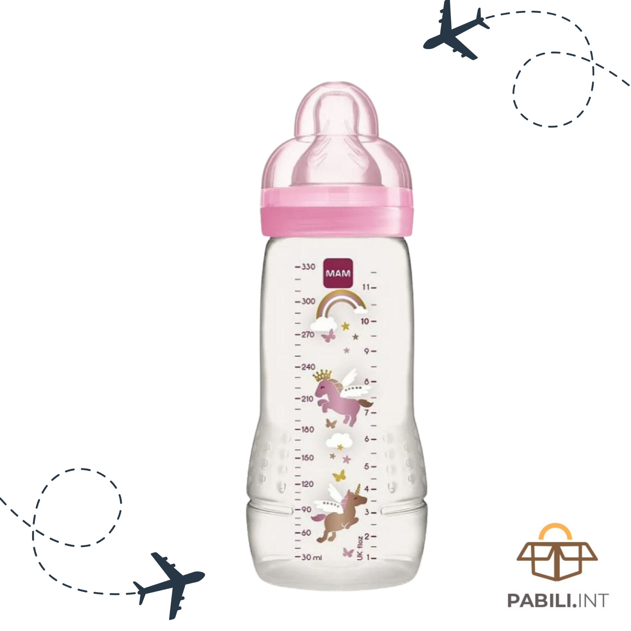 MAM Easy Active Baby Bottle biberon 330ml 4+ mois grey à petit