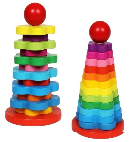 wooden baby stacking toys