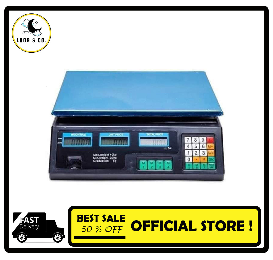 Luna&Co. Original Rechargeable Digital Electronic Price Computing