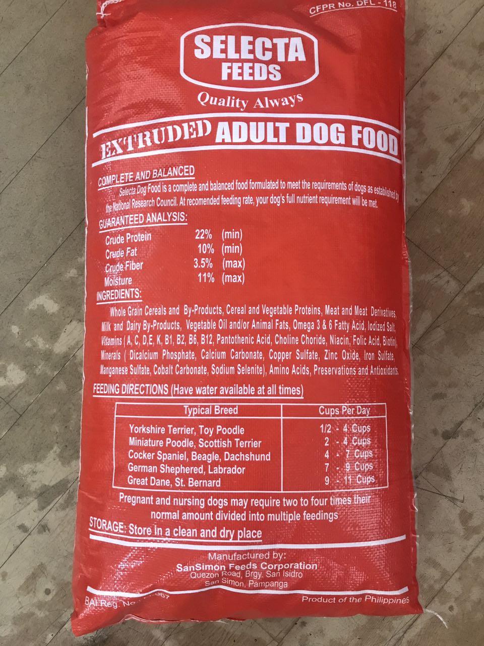 Selecta Feeds EXtruded Adult Dog Food 10kg review and price