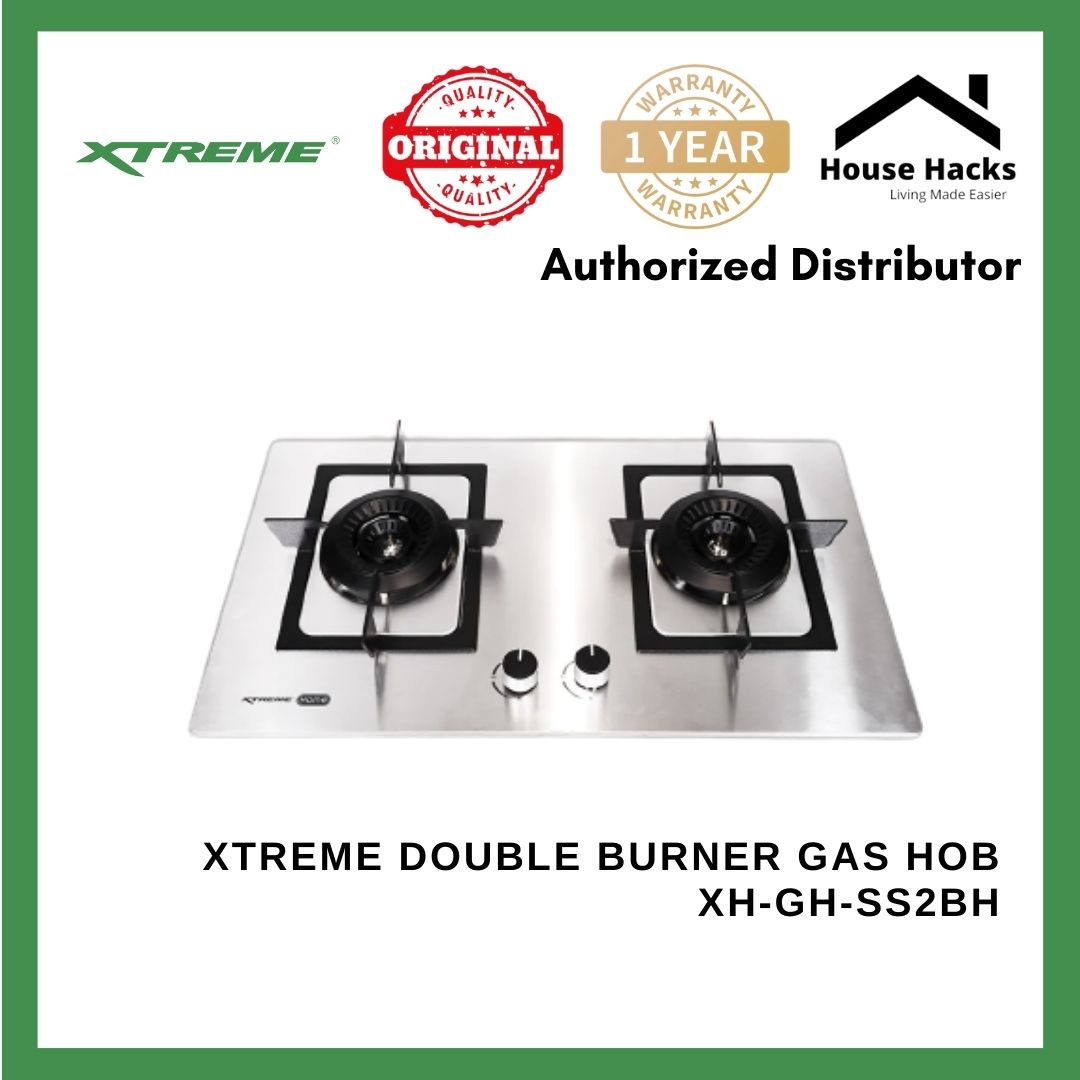 Xtreme Double Burner gas Hob XH-GH-SS2BH (House Hacks) | Lazada PH