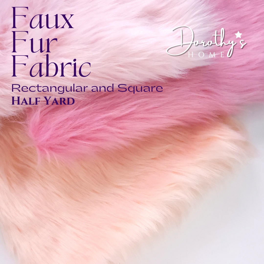 Special Plush Faux Fur Fabric, Small Sizes 17X16in, 17x32in for