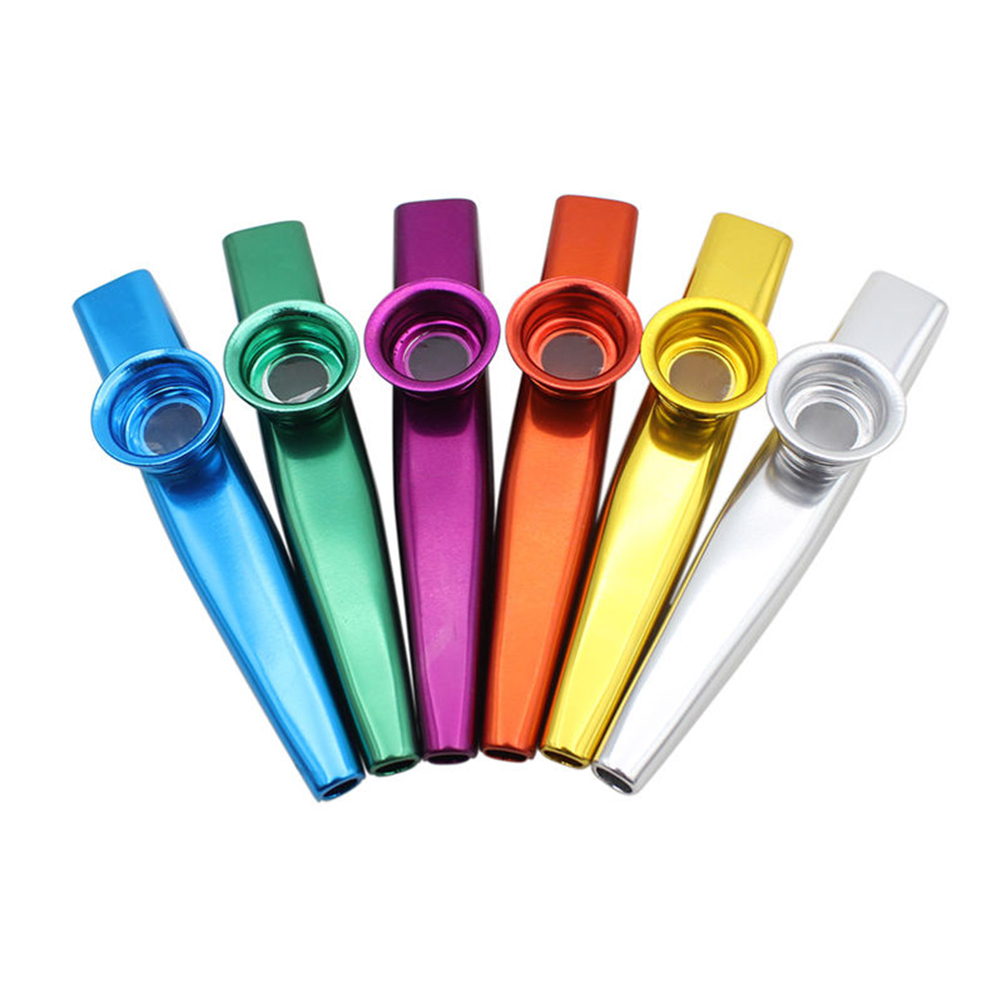 PCWFKEF Fashion Metal Kazoo Harmonica Mouth Flute Kids Party Gift Musical Instrument