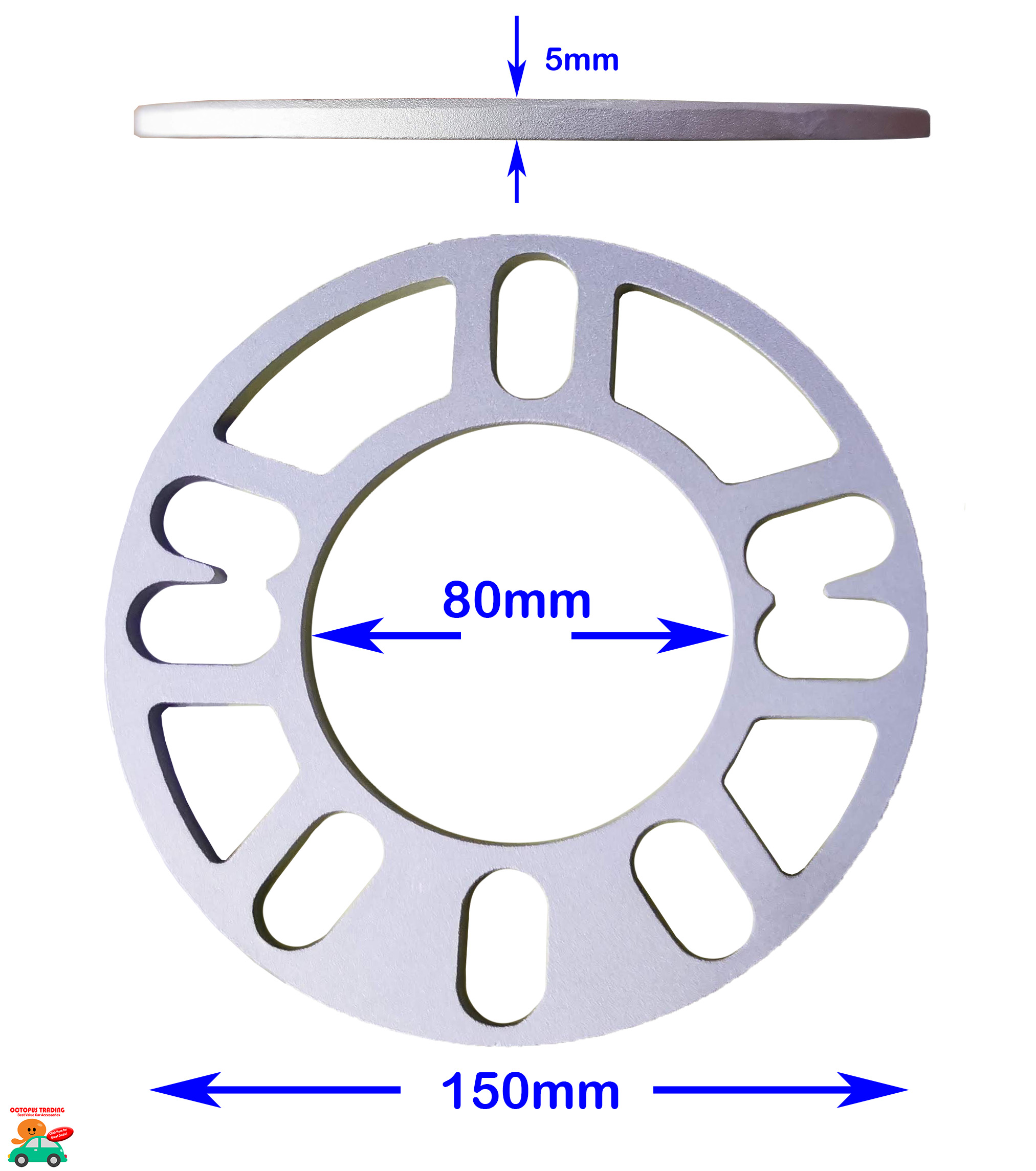 Wheel Spacer 5mm (1/4") 4 to 5 Holes (2 pieces) Automotive Car Vehicle Tire Wheel Lazada PH