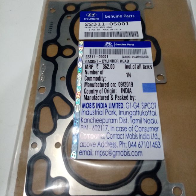Cylinder Head Gasket genuine original For Hyundai Eon Model 20122019