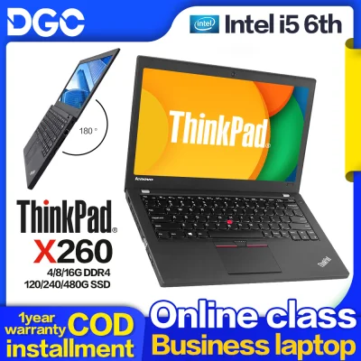〖Intel i5 6nd gen〗Lenovo ThinkPad X260 Laptop 12.5in lED High Resolution Screen/Built-in Bluetooth/Built in Camera /Core i5 Dual-Core CPU /2.3-2.8GHz/8GB RAM /480GB SSD/Online courses Home Officet gaming Laptop complete full Free gift bag