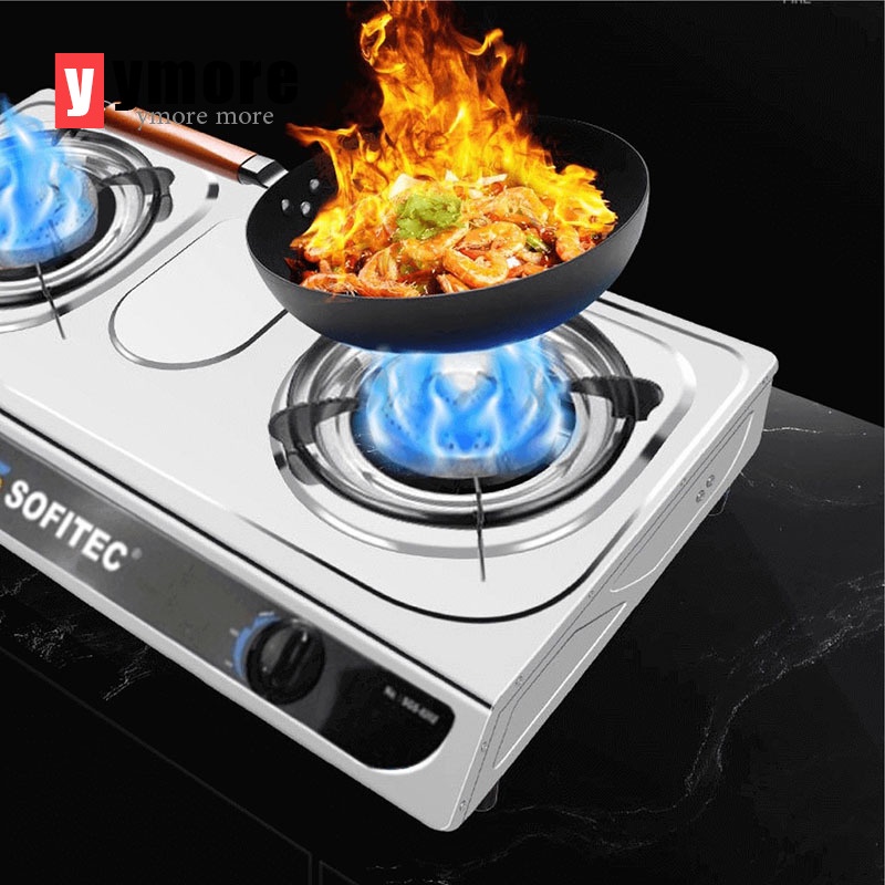 Ymore COD Multiple Burners Standard LPG Gas Stove with Double Burner Automatic Ignition Gas