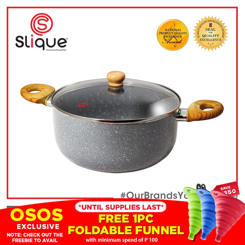 SLIQUE Original Marble Dutch Oven Premium Multi Layer NonStick Marble