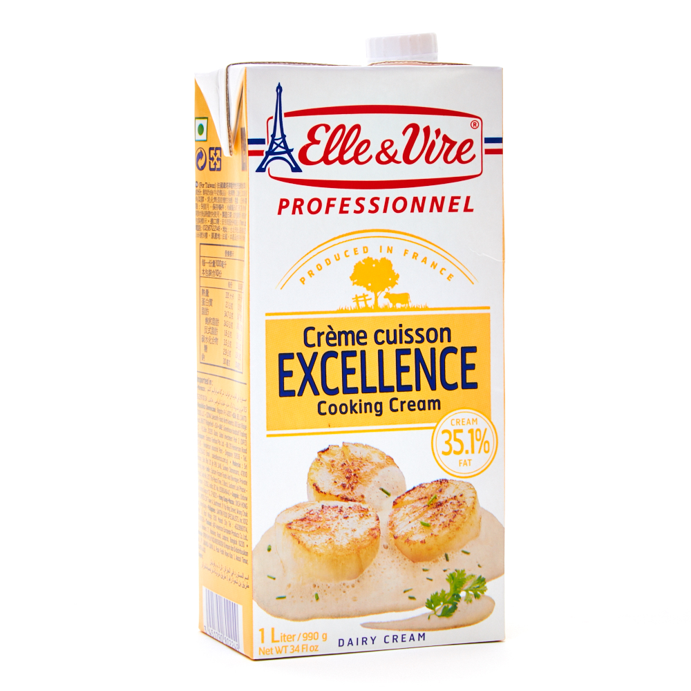 Elle & Vire Excellence Cooking Cream 1L Ideal For Use In Sauces And