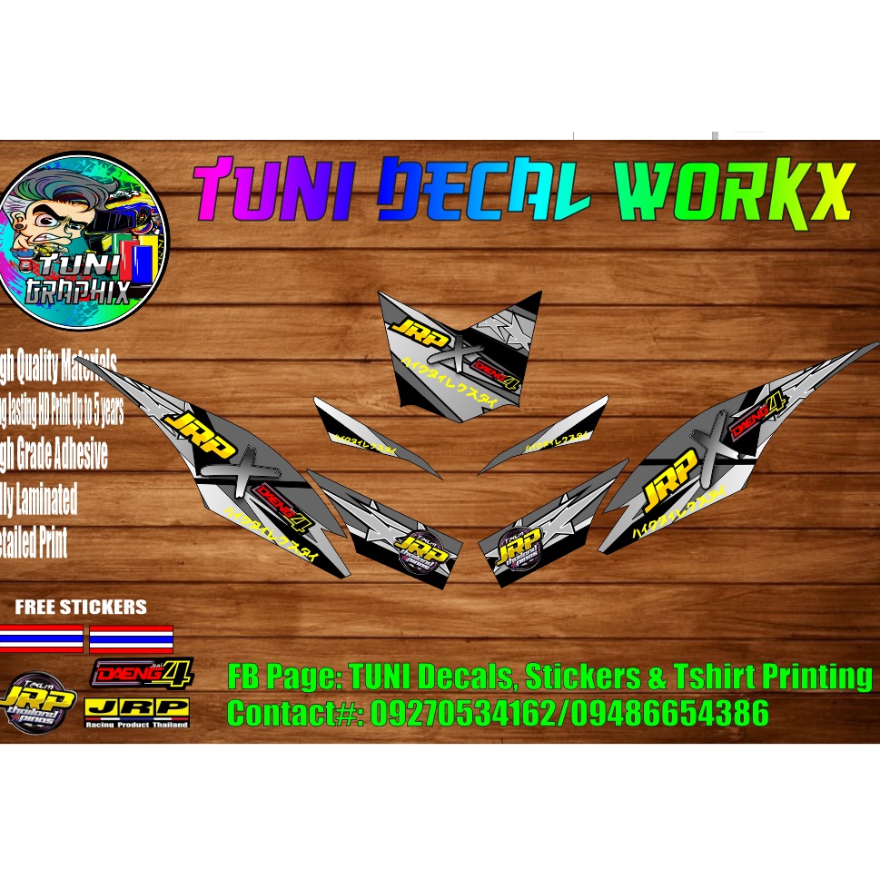 Honda XRM Trinity 125 Decal Sticker v1 ( JRP DECAL DESIGN STOCK SIZE